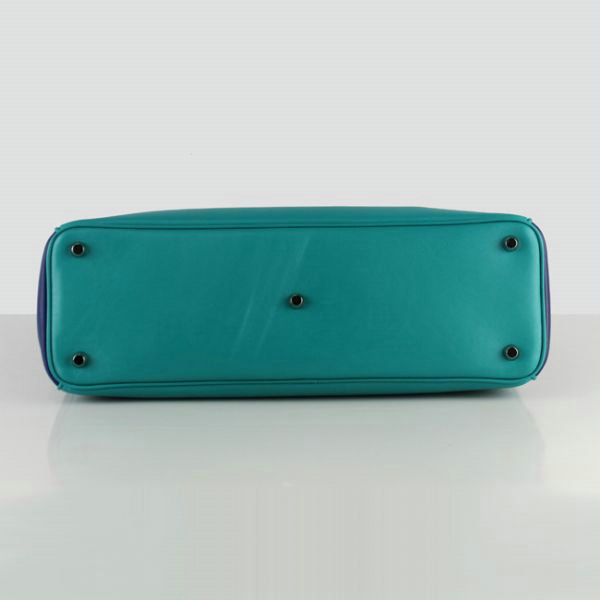 Christian Dior diorissimo original calfskin leather bag 44373 green&blue&apricot - Click Image to Close